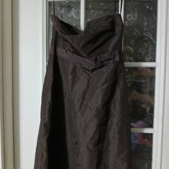 J CREW SPECIAL OCCASION DRESS BROWN Bow 8 PETITE Tube dress LINED SILK Y2k - Picture 15 of 15